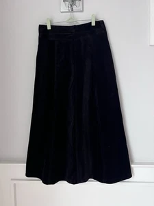 L. L. Bean Vintage Women’s Midi Corduroy Black Midi A- Line Skirt Size 6 - Picture 1 of 10