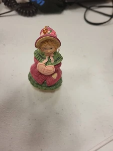 AGC Inc My Sister My Friend 1996 Ornament Figurine Girl Heart Pink Green Hat - Picture 1 of 8