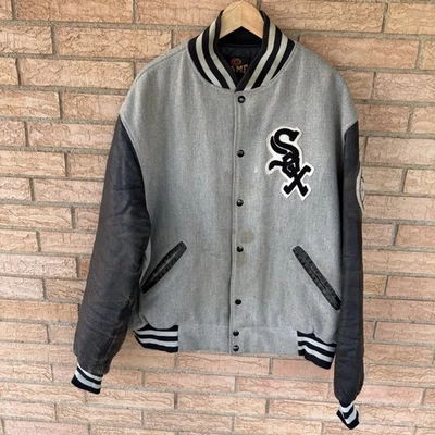 Game 90s 1992 Connie Mack World Series White Sox varsity jacket 3XL distressed - Image 1 of 4