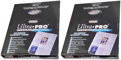 200 hojas protectoras Ultra PRO Platinum de 9 bolsillos para tarjetas caja 81320 béisbol Foto 1 de 3