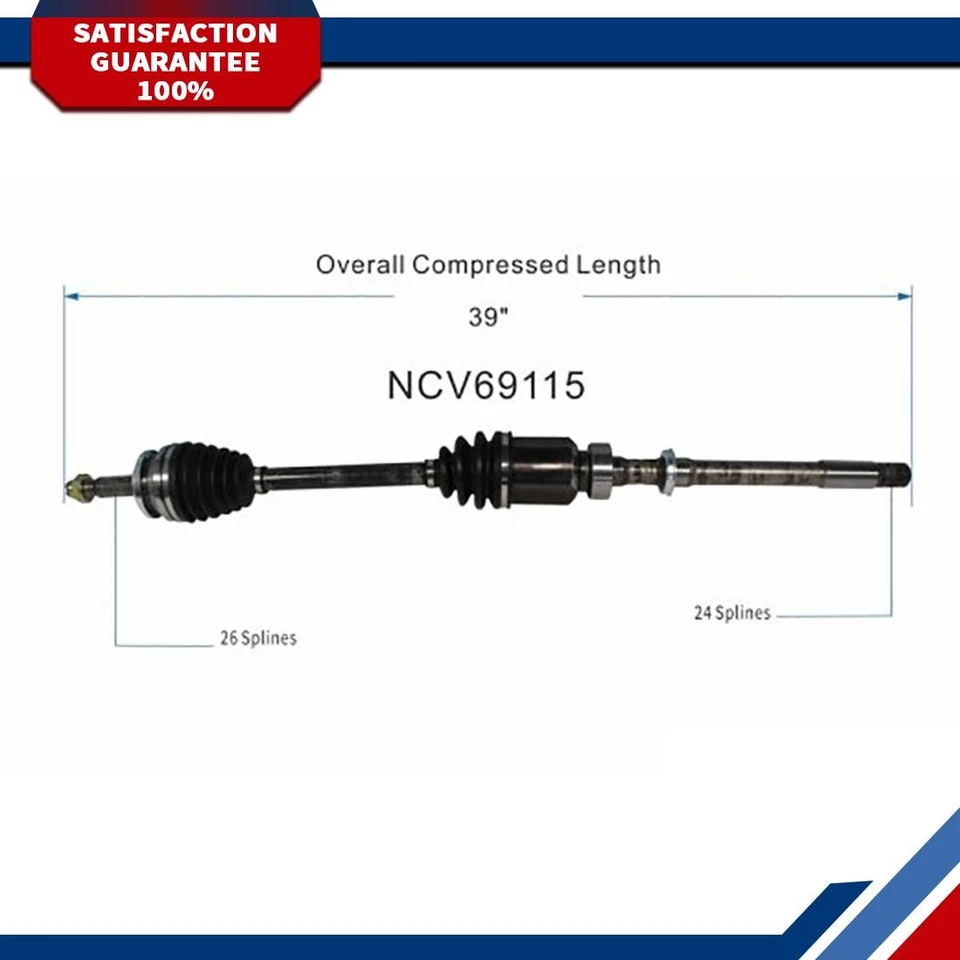 1 Front Right CV Axle Joint Half Shaft Fits 2009 2010 2011 2012 Toyota RAV4 - Image 1 of 1