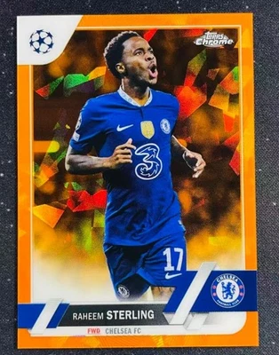 Raheem Sterling 2022-23 Topps Chrome UEFA Sapphire Edition Orange 03/50 #113 - Image 1 of 2