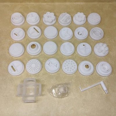 Ronco Popeil P400 Pasta Maker Shaping Dies Discs  Ravioli Cutter Parts Kit - Image 1 of 4
