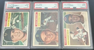 1956 Topps Lot #138 Antonelli #263 Miller #308 Harmon Low Grade PSA *Set Filler* - Picture 1 of 7