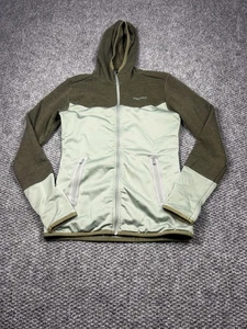 Marmot Jacket Womens Small Green Gray Hooded Full Zip Fleece Lined Pockets Warm - Picture 1 of 8