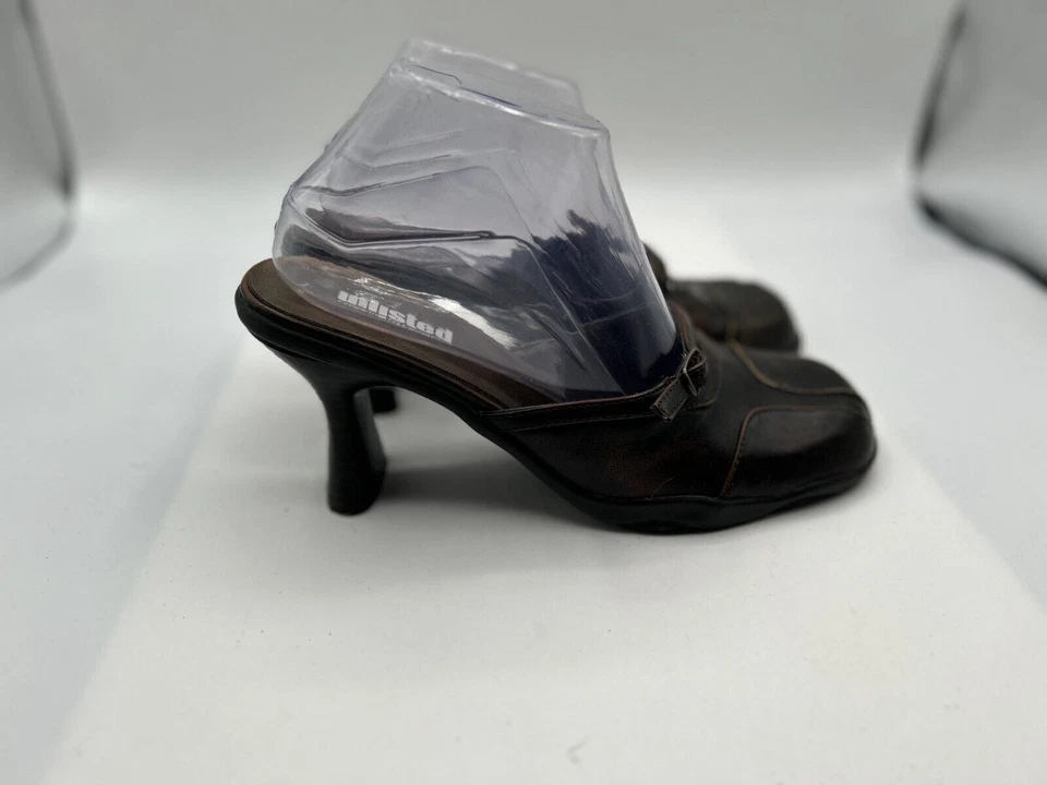 Vintage Unlisted 1995 To 2000 Women's Sz 8.5M Brown Unworn High Heel Mule Shoes - Image 1 of 4