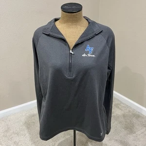 Under Armour 1/2 Zip AF Air Force Loose Long Sleeve Shirt Sweater Gray 2XL NEW - Picture 1 of 17