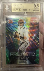 2023 Panini Prizm - Prizmatic Joe Burrow #9 Green Wave Prizm Beckett 9.5 - Picture 1 of 1