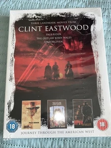 Clint Eastwood Collection (Unforgiven/Pale Rider/Outlaw Josey Wales)- 3xDVD New - Foto 1 di 2