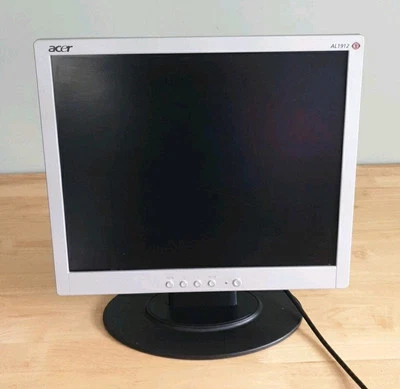 ACER AL1912 Silver VGA Monitor Powers On Untested - Image 1 of 4