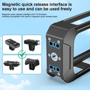 Professional Black ABS Bezel Case for Insta360 X5 Designed for Filming - Picture 1 of 12