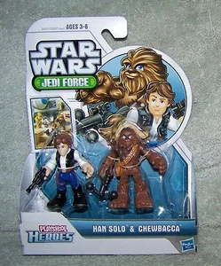 PLAYSKOOL HEROES 2011 STAR WARS JEDI FORCE HAN SOLO & CHEWBACCA SET - Bild 1 von 2