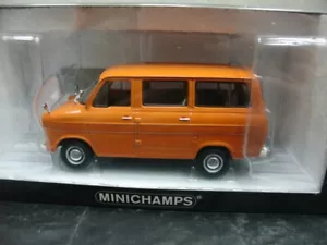 WOW EXTREMELY RARE Ford Transit 1.7L SWB Bus 1971 Orange 1:43 Minichamps-Spark - Picture 1 of 4