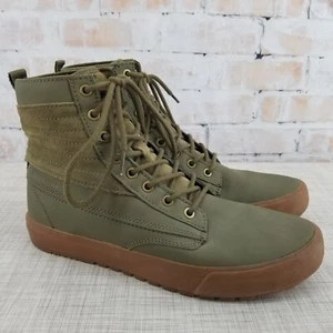 Supra Graham CW 05896-383-M Men's Olive Green Nubuck Leather Skate Shoe Size 9.5 - Picture 1 of 8