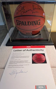 Wilt Chamberlain Los Angeles Lakers Spalding Signed Basketball PSA COA w Case - Picture 1 of 5
