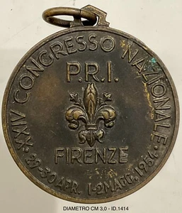FIRENZE PARTITO REPUBBLICANO ITALIANO MEDAGLIA XXIV° CONGRESSO NAZIONALE 1954 - Picture 1 of 6