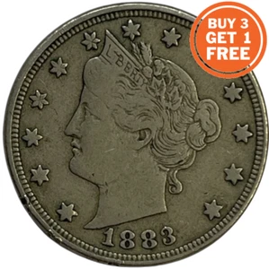 5 CENT USA - LIBERTY NICKEL - WAHL DES DATUMS VON 1883-1912 - Bild 1 von 2