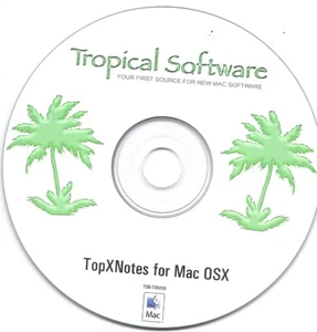 vintage software - Tropical software TopXNotes for MAC OS X CD - RARE - Photo 1/1