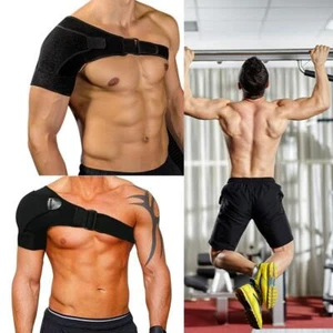 1X Shoulder Brace Rotator Cuff Support Relief Pain Belt Left & Adjustable Z9Y1 - Picture 1 of 11
