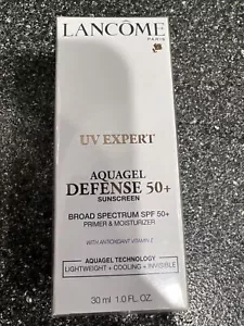 Lancome UV Expert AQUA GEL DEFENSE 50+ SPF Sunscreen Primer Moisturizer 1 oz NEW - Picture 1 of 1