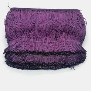 1m 15cm drop Tassel Fringe / Fringing Trim lace trimming aubergine plum purple - Picture 1 of 2