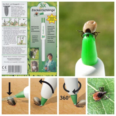 3ix® Zeckenschlinge - der Zeckenentferner Zeckenzange Zeckenpinzette Zeckenhaken - Bild 1 von 4
