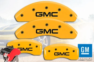 Желтые крышки суппортов передних и задних тормозных дисков MGP 2018-2020 «GMC» 17 дюймов - Изображение 1 из 4