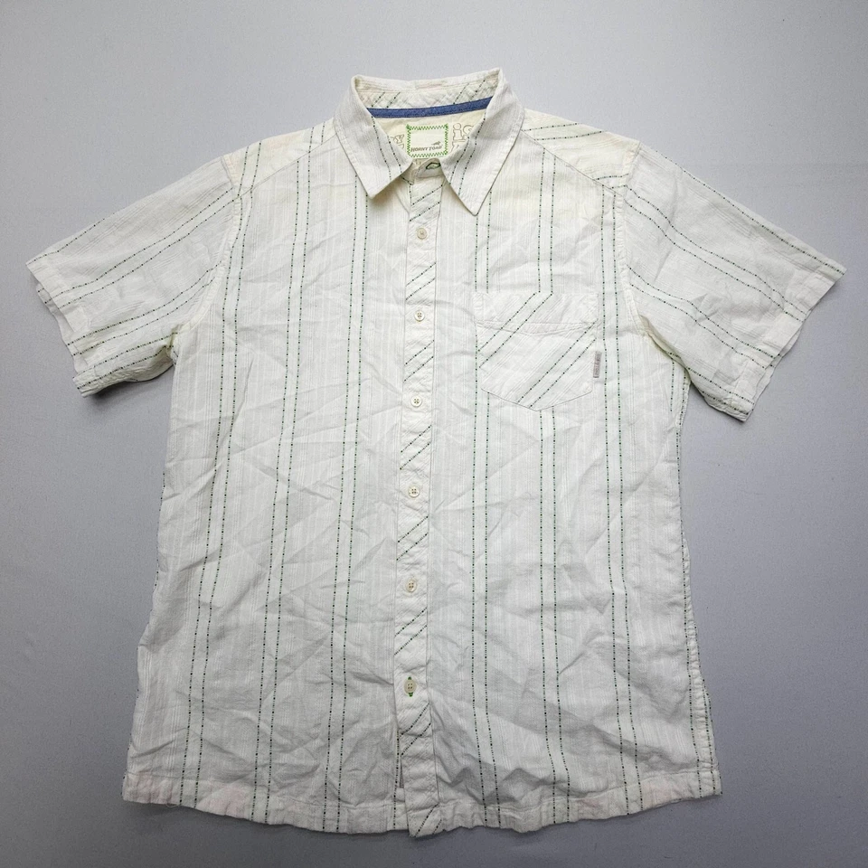 Horny Toad Short Sleeve Shirt Mens Large White Striped Outdoor Cotton Hiking - Image 1 of 4