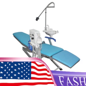 NEW Dental Examination Chair Unit Folding Handpiece Turbine LED Light 3 Type - Picture 1 of 42