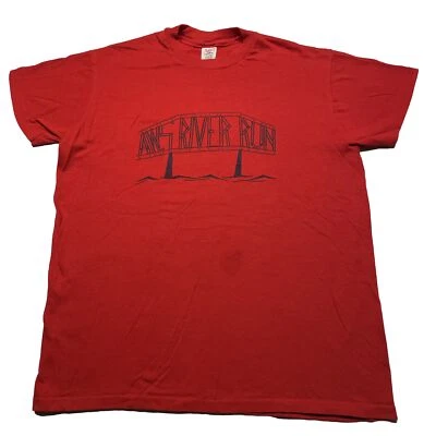 Camiseta De Colección Años 70 Puntada Única Para Hombre Grande Años 80 River Run Maratón Arte Hecha en EE. UU. Foto 1 de 4