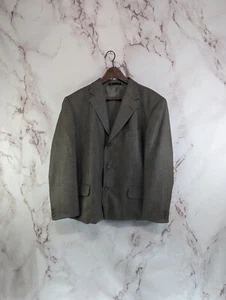 Emanuel Ungaro Blazer Mens Large 42 S Short Brown Silk Wool Sport Coat Jacket - Picture 1 of 12