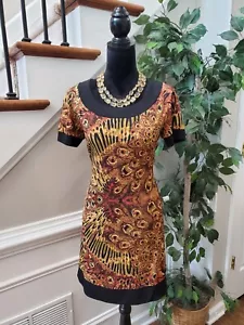 Ronni Nicole Womens Multicolor Round Neck Short Sleeve Knee Length Dress Size 8P - Picture 1 of 11