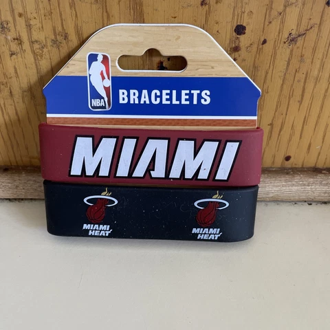 Miami Heat Rubber Bracelet Set 🔥🔥NBA🔥🔥 Playoffs 🏀🏀 Cover