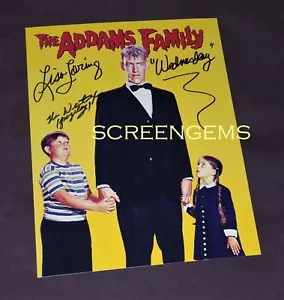 Addams Family TV signed KEN WEATHERWAX photo and LISA LORING rare color mint - Picture 1 of 3