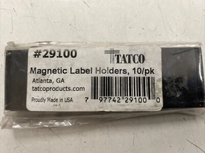 Tatco #29100 Magnetische Etikettenhalter (10/Packung) Schwarz Kostenloser Versand - Bild 1 von 2