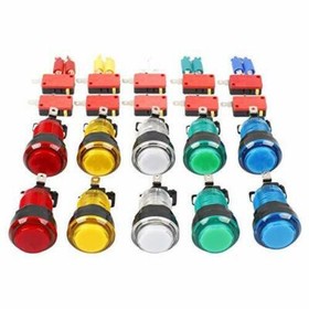 10X New 12V LED lit Arcade Push Buttons MAME Multicade For arcade Jamma game