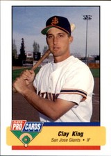 1994 San Jose Giants Fleer/ProCards #2826 Clay King Houston Texas Baseball Card