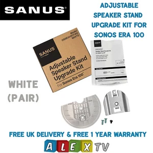 2x Sonos Era 100™ Upgrade Adapter Kit for Sanus WSSA1 WSSA2 Speaker Stands White - Picture 1 of 4
