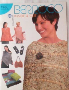 Berroco Inside & Out Pattern Brochure 232 Booklet Knit Crochet 16 projects 2005 - Picture 1 of 9