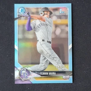 TERRIN VAVRA 2018 TOPPS CHROME BOWMAN 1ST BDC-5 PROPECTS 314/402 ROCKIES - Picture 1 of 2