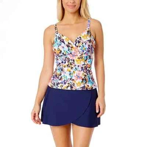 Anne Cole Limited Edition Women's Tankini Top Size XL Multi - Picture 1 of 6