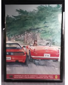 1994 Ferrari Club Of America Meet Poster 26x36 with frame and glass - Picture 1 of 7