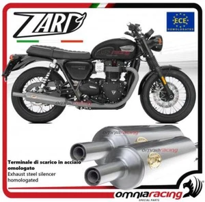 Zard coppia di Scarichi acciaio omologato per Triumph Bonneville T100 2017> - Foto 1 di 5