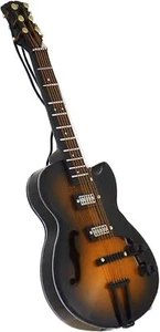 Guitarra Eléctrica Marrón Adorno de Navidad Realista Miniatura Decoración Musical - Imagen 1 de 15