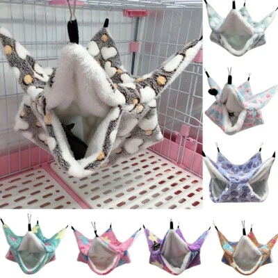 Pequeña jaula para mascotas hamaca hámster hurón colgante túnel hamaca suave cálida casa Foto 1 de 4