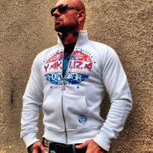 Sudadera hombre Yakuza con cremallera sudadera con cremallera ZB326 color blanco - Imagen 1 de 2