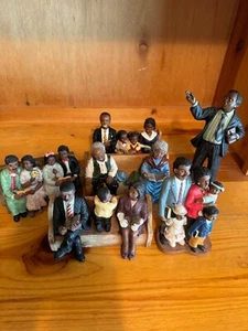 6 African American Church Figurines - Picture 1 of 15
