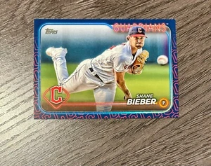 2024 Topps Serie 1 Baseball - Shane Bieber Team Farbe Rand SP - Guardians - Bild 1 von 2