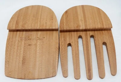 Pampered Chef # 2288 Bamboo Salad Serving Tongs/Claws/Utensil - Image 1 of 3