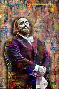 Luciano Pavarotti 12x18in Poster 2 Luciano Pavarotti Opera Tribute Free Shipping - Picture 1 of 7